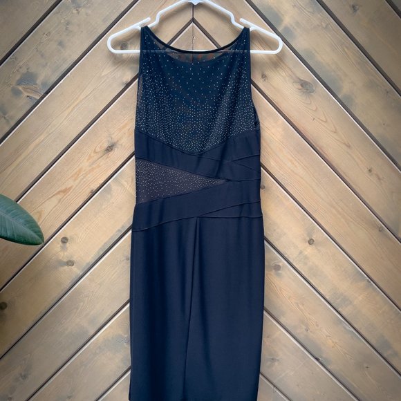 Gorgeous black/shiny dress.  Perfect for parties or homecoming! - Picture 3 of 3